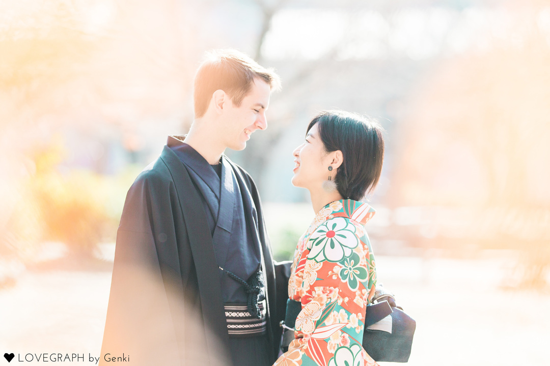 英語で聞いて日本語で返す。国際カップルの気持ちの交わし方。 4番目の写真