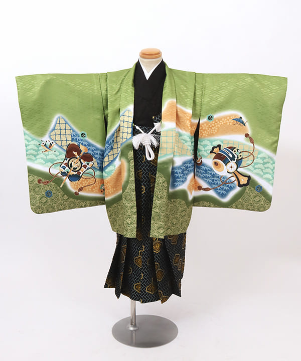 七五三(五歳) | 緑地に打出の小槌文