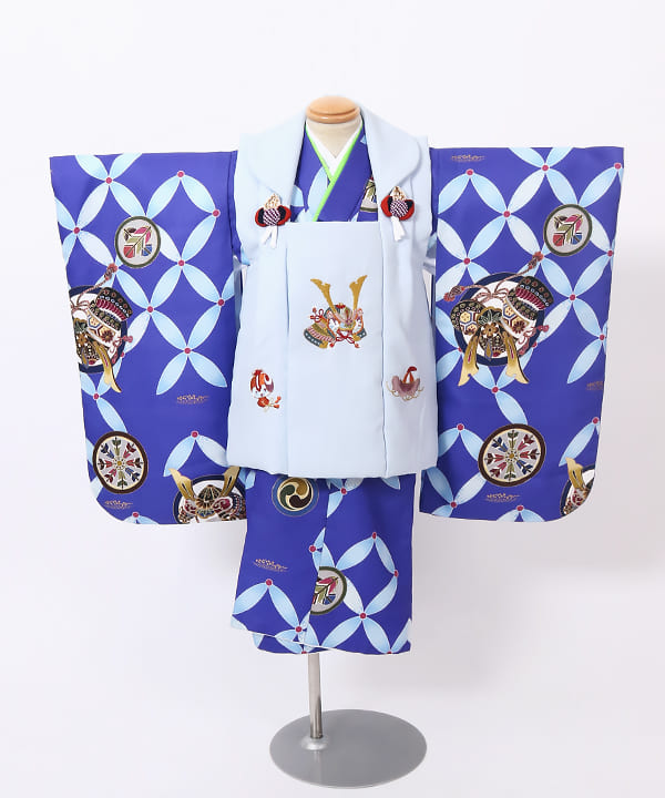 七五三(三歳男の子) | 麻の葉風文様に兜柄