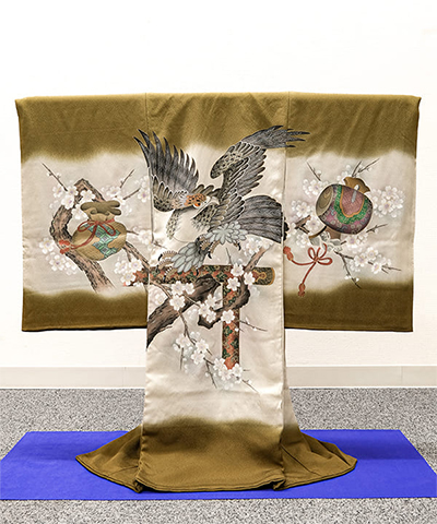 産着(お宮参り) | 流れる松と宝尽くし