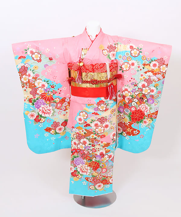 七五三(七歳) | 正絹 ピンク 吉祥文様 花尽くし