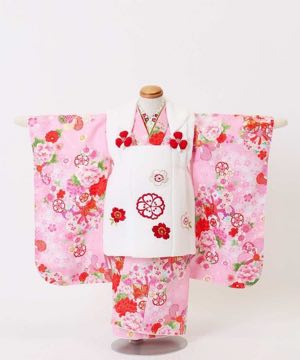 七五三(三歳) | 【花ひめ】鈴/花鼓 ピンク×白